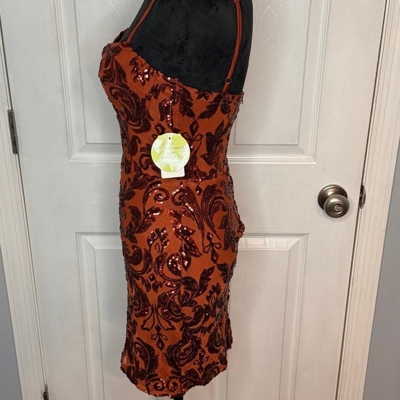 NWT Windsor sequin dress-size Small-Rust/brown color - Picture 4 of 8
